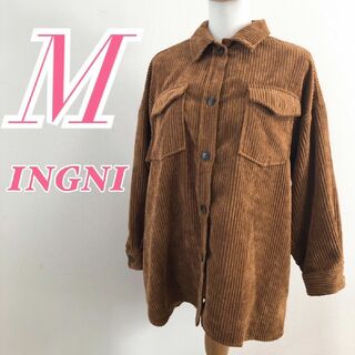 INGNI - イング　長袖ジャケット　M　ブラウン　コーデュロイ　カジュアル　ポリ　ナイロン