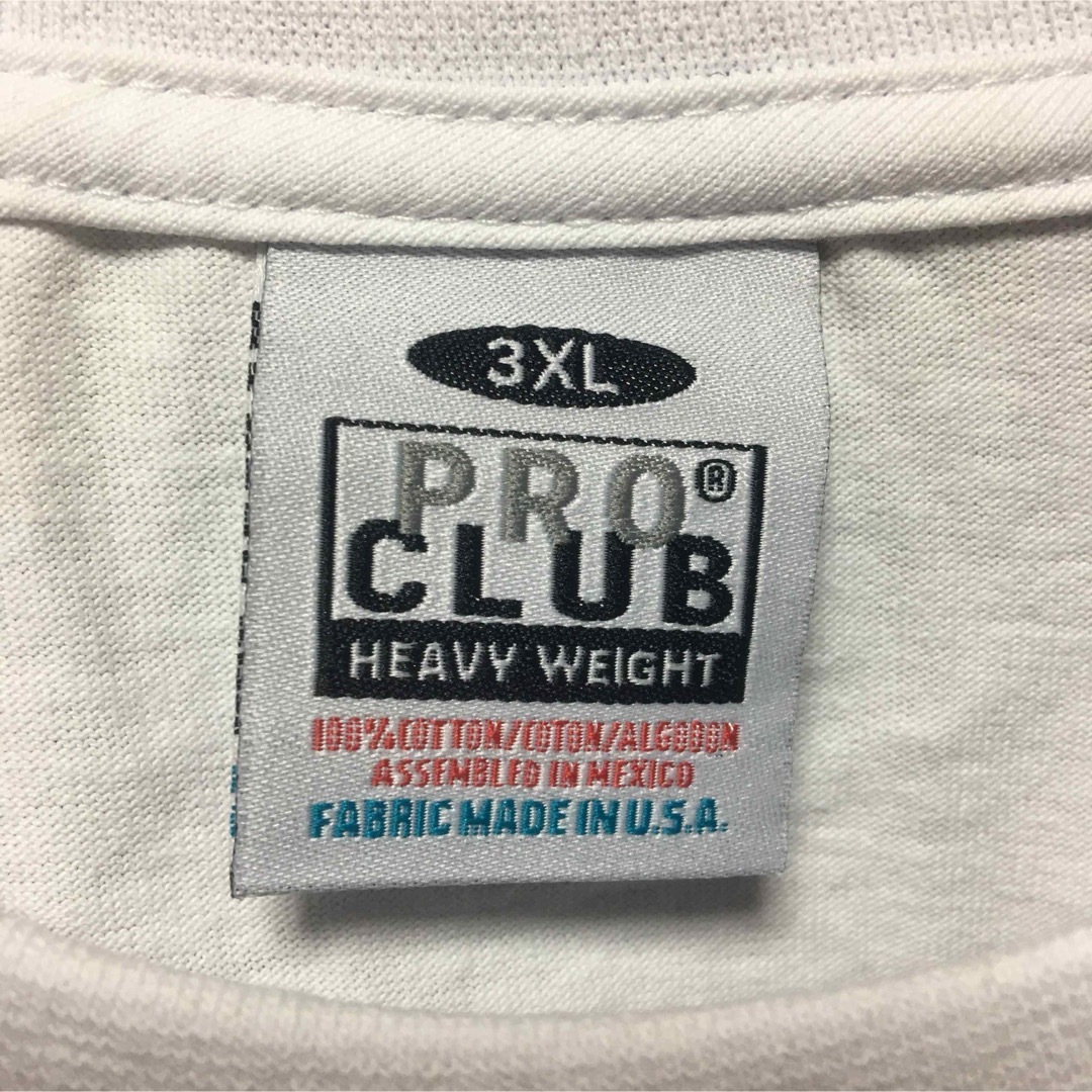 PRO CLUB(プロクラブ)のPROCLUBプロクラブ☆ヘビーウェイト半袖Tシャツ☆ホワイト白☆3XLサイズ メンズのトップス(Tシャツ/カットソー(半袖/袖なし))の商品写真