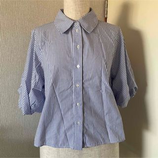 ザラ(ZARA)のZARA zara ザラ 半袖シャツブラウス カットソーパフスリーブストライプ柄(シャツ/ブラウス(半袖/袖なし))