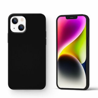 【色:ブラック】ENZEエネゼ iPhone14 ケース カバー シリコンケース(その他)