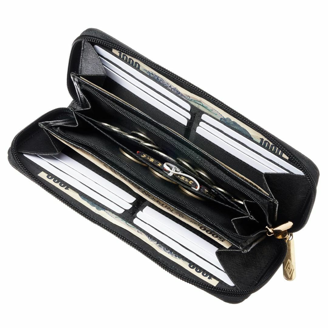 【色: Black/Gold】[アンブロ] ターポリン ラウンドジップ 長財布  メンズのバッグ(その他)の商品写真