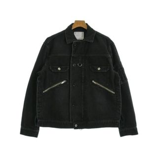 サカイ(sacai)のsacai サカイ デニムジャケット 2(M位) 黒 【古着】【中古】(Gジャン/デニムジャケット)