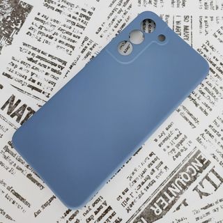 Galaxy S22+ (プラス) シリコンケース (3) アッシュブルー(Androidケース)