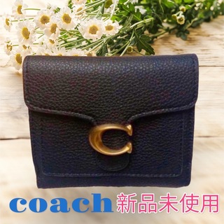 コーチ(COACH)の【新品・未使用】　coach 折財布　Cパッチ　ブラック(財布)