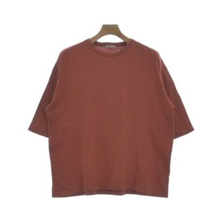 オーラリー(AURALEE)のAURALEE オーラリー Tシャツ・カットソー 4(M位) オレンジ 【古着】【中古】(Tシャツ/カットソー(半袖/袖なし))