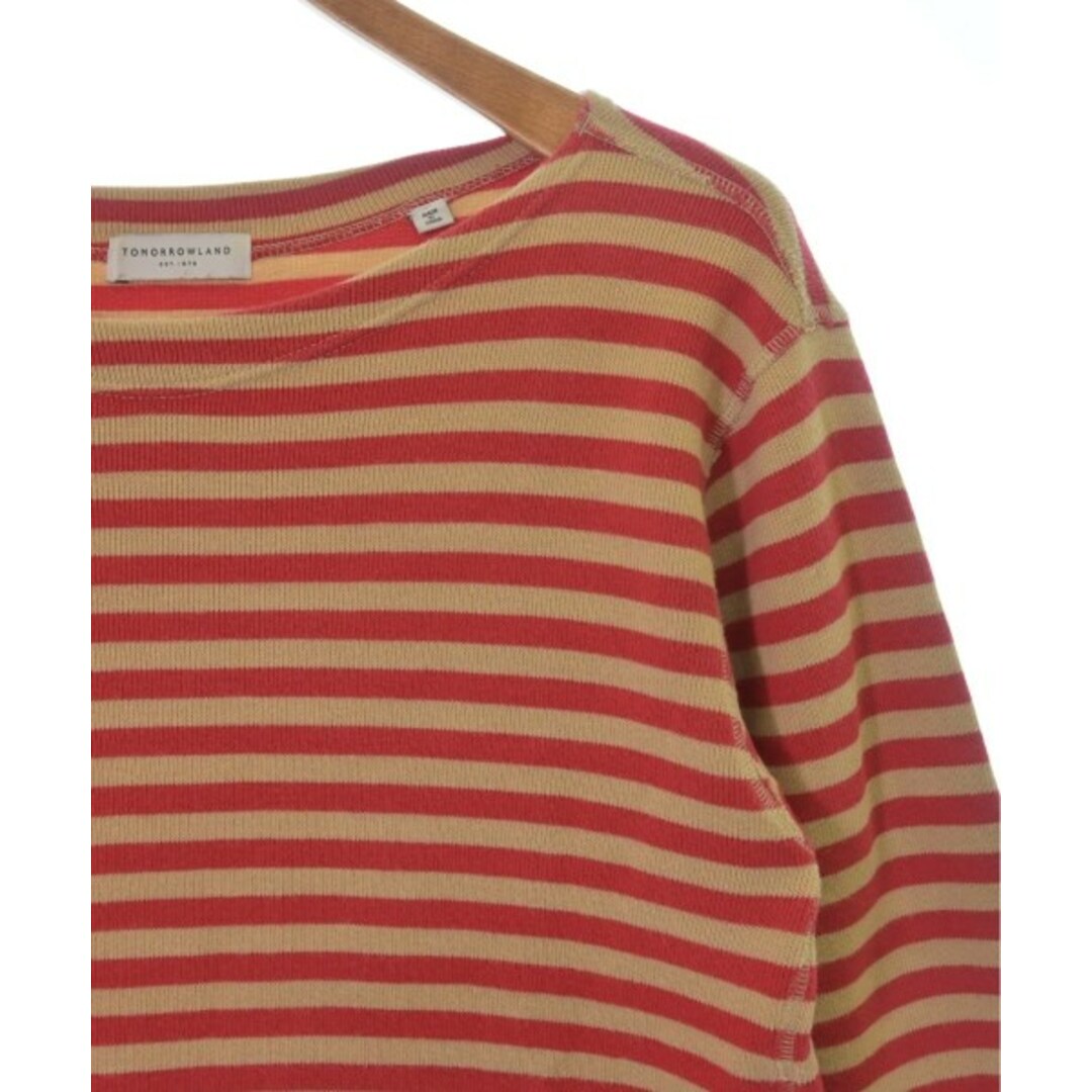 TOMORROWLAND(トゥモローランド)のTOMORROWLAND Tシャツ・カットソー S 赤xベージュ(ボーダー) 【古着】【中古】 メンズのトップス(Tシャツ/カットソー(半袖/袖なし))の商品写真