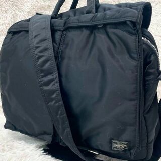 ポーター(PORTER)の【美品 A4◎】ポーター タンカー ミニヘルメットバッグ 2way ショルダー黒(ショルダーバッグ)