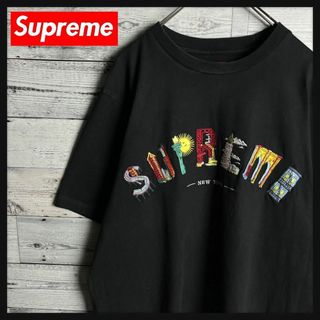 シュプリーム(Supreme)の【希少XLサイズ】シュプリーム☆センター刺繍アーチロゴ入り半袖Tシャツ(Tシャツ/カットソー(半袖/袖なし))