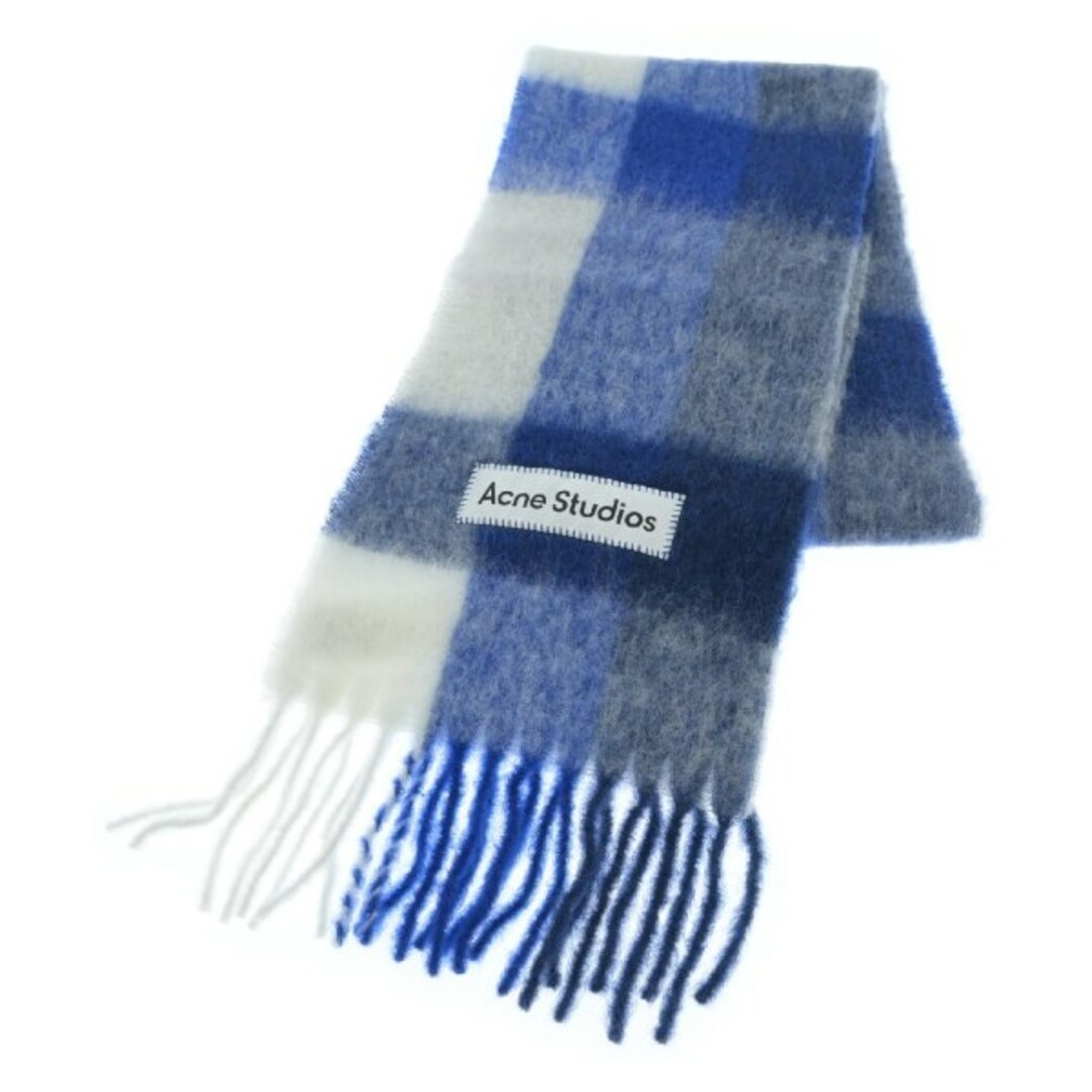 Acne Studios - Acne Studios マフラー - 青x白等(チェック Acne Studios - Acne Studios マフラー - 青x白等(チェック