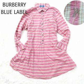 バーバリーブルーレーベル(BURBERRY BLUE LABEL)のBURBERRY BLUE LABEL ノバチェック　シャツワンピース(ひざ丈ワンピース)