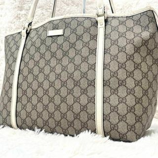 GUCCI グッチ トートバッグ GGスプリーム PVC レザー A4 ベージュ