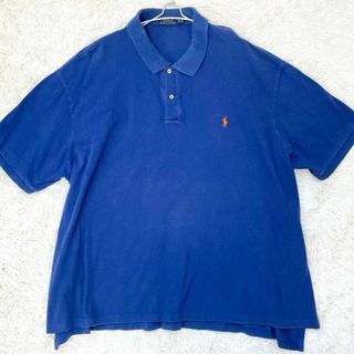 ポロラルフローレン(POLO RALPH LAUREN)の【希少4XBサイズ】ポロラルフローレン ポロシャツ 半袖 大きいサイズ ブルー(ポロシャツ)