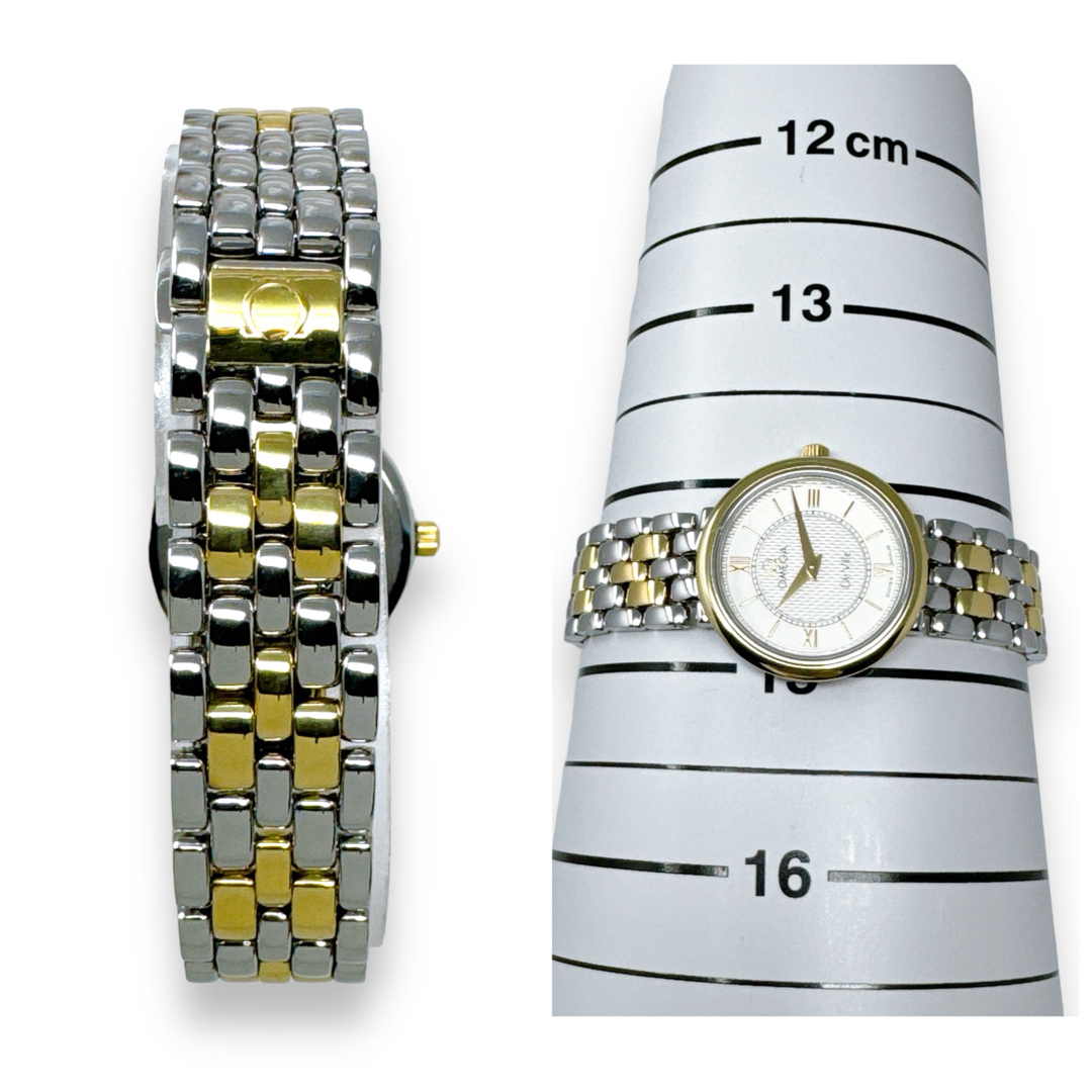 OMEGA(オメガ)のオメガ デビル プレステージ コンビ レディース クォーツ QZ ブランド 稼働 レディースのファッション小物(腕時計)の商品写真