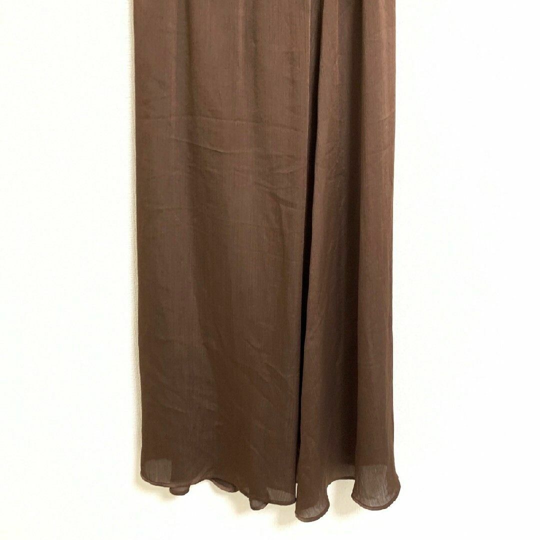 AZUL by moussy(アズールバイマウジー)のアズールバイマウジー　フレアスカート　S　ブラウン　ロング　きれいめ　ポリ100 レディースのスカート(ロングスカート)の商品写真
