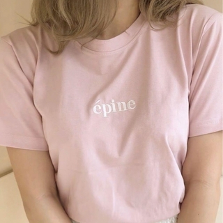 epine embroidery tee baby pink