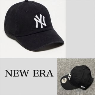 NEW ERA - 【新品ブラック】NEW ERA ヤンキース ロゴ刺繍キャップ