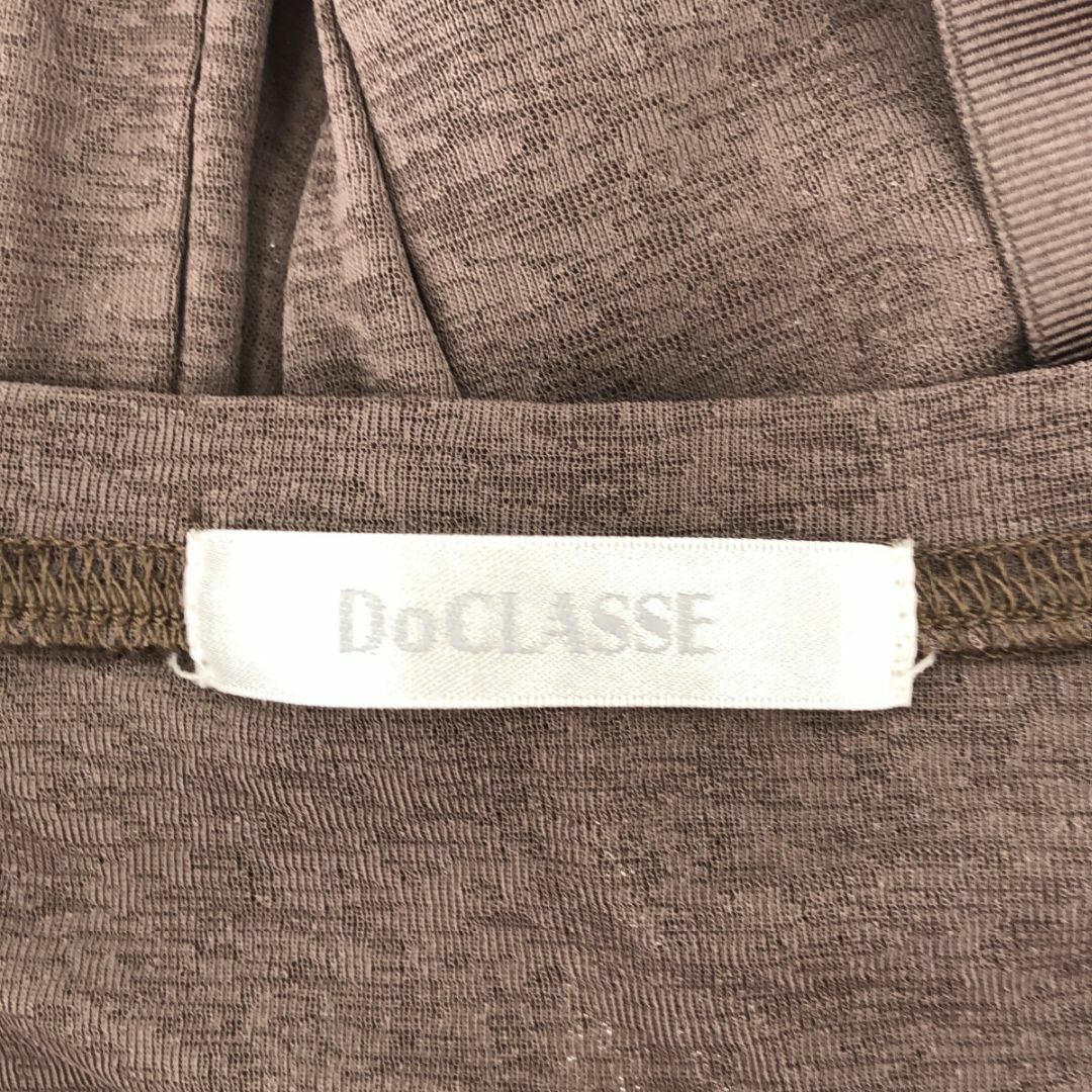 DoCLASSE(ドゥクラッセ)のDoCLASSE ドゥクラッセ トップス カットソー Uネック 透け感 半袖 レディースのトップス(カットソー(半袖/袖なし))の商品写真