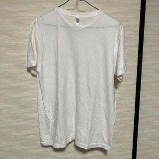 未使用　コットン半袖Tシャツ　M 綿100% ホワイト　白(Tシャツ/カットソー(半袖/袖なし))