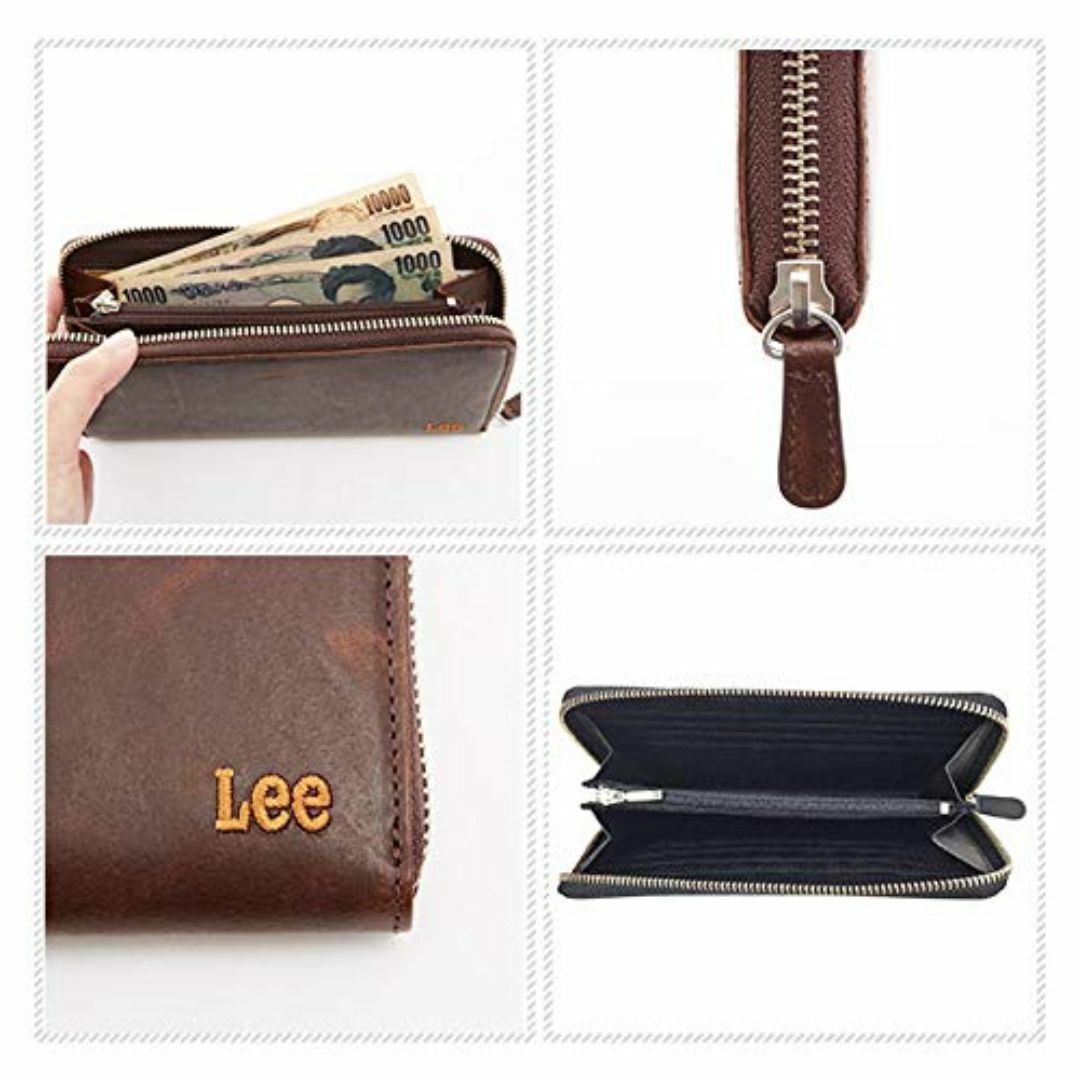 色: ブラウン財布 メンズ 長財布 520367 ラウンドファスナー ＬＥＥ メンズのバッグ(その他)の商品写真