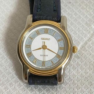 セイコー(SEIKO)の腕時計 ジャンク品 セイコー クオーツ 腕時計 ブラック アナログ　3針(腕時計)