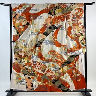 振袖 身丈157.5cm 裄丈63cm 正絹 秀品 【中古】(着物)