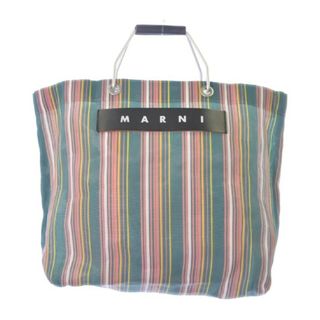 マルニ(Marni)のMARNI マルニ トートバッグ - 青xピンクx黄等(ストライプ) 【古着】【中古】(トートバッグ)