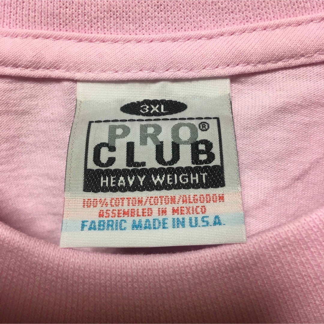PRO CLUB(プロクラブ)のPROCLUBプロクラブ☆ヘビーウェイト半袖無地Tシャツ☆ピンク★3XLサイズ メンズのトップス(Tシャツ/カットソー(半袖/袖なし))の商品写真