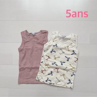 プチバトー(PETIT BATEAU)のプチバトー　タンクトップ2枚組　5ans (下着)