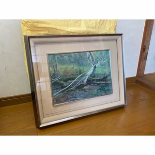 大政　穂積作画　静　アルミ額　希少品　24040521ー1(絵画額縁)