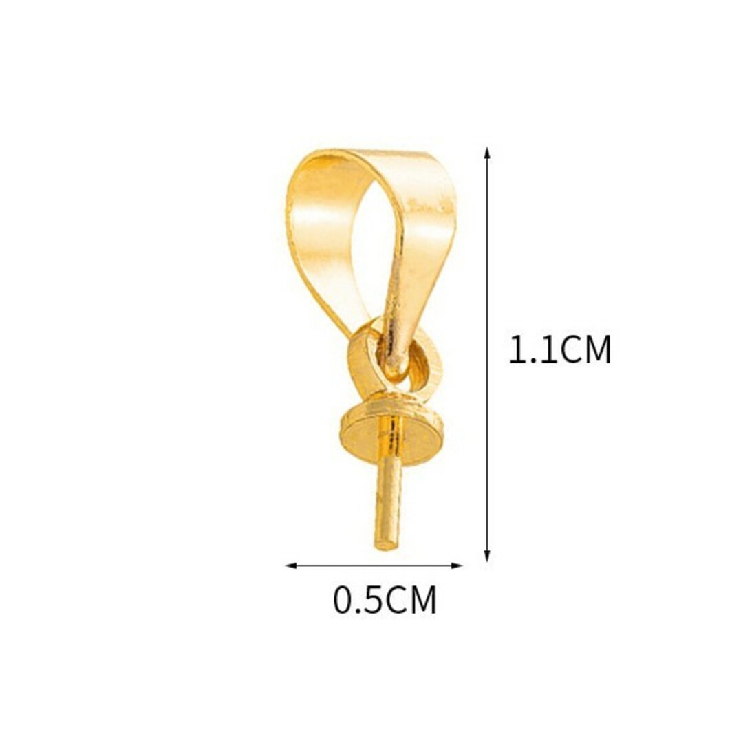 1490) カン付き バチカン 繋ぎ 連結 金具 固定 ヒートン パーツ  2個 ハンドメイドの素材/材料(各種パーツ)の商品写真