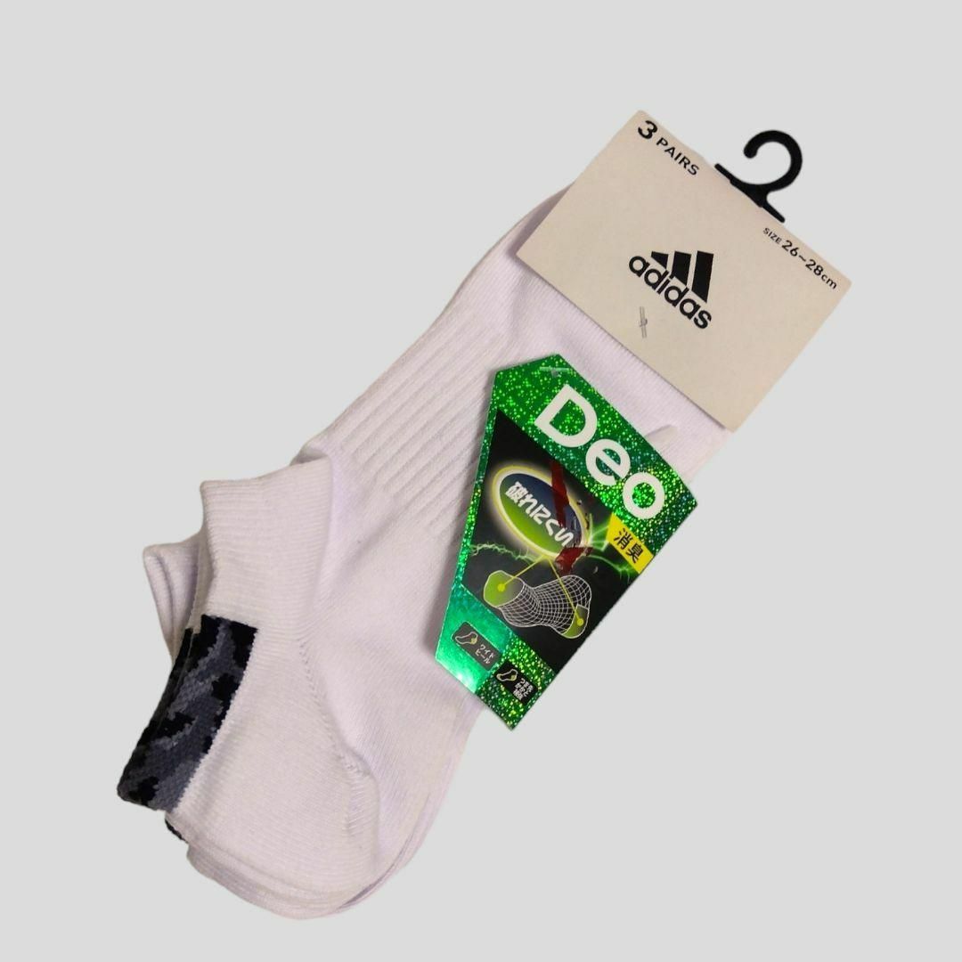 adidas(アディダス)の新品/3足 アディダス 26~28 消臭 破れにくい メンズ ソックス 靴下 メンズのレッグウェア(ソックス)の商品写真