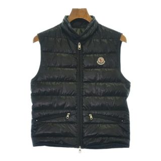 モンクレール(MONCLER)のMONCLER モンクレール ダウンジャケット/ダウンベスト 0(XS位) 黒 【古着】【中古】(ダウンジャケット)