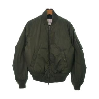 モンクレール(MONCLER)のMONCLER モンクレール ミリタリーブルゾン 0(XS位) カーキ 【古着】【中古】(ミリタリージャケット)