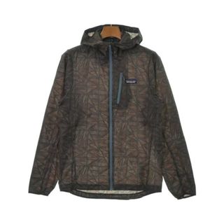 パタゴニア(patagonia)のpatagonia パタゴニア マウンテンパーカー XS 茶系x水色系(総柄) 【古着】【中古】(マウンテンパーカー)