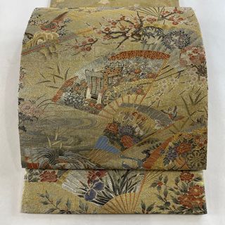 袋帯 美品 逸品 お太鼓柄 正絹 【中古】(帯)