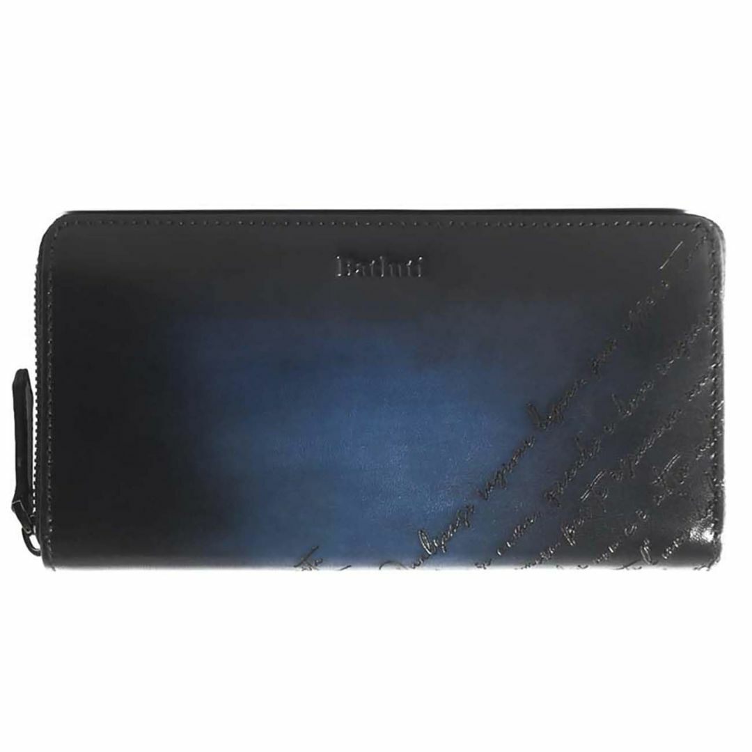 【色: Blue】[BATLUTI] レザー ラウンドファスナー 長財布 財布  メンズのバッグ(その他)の商品写真