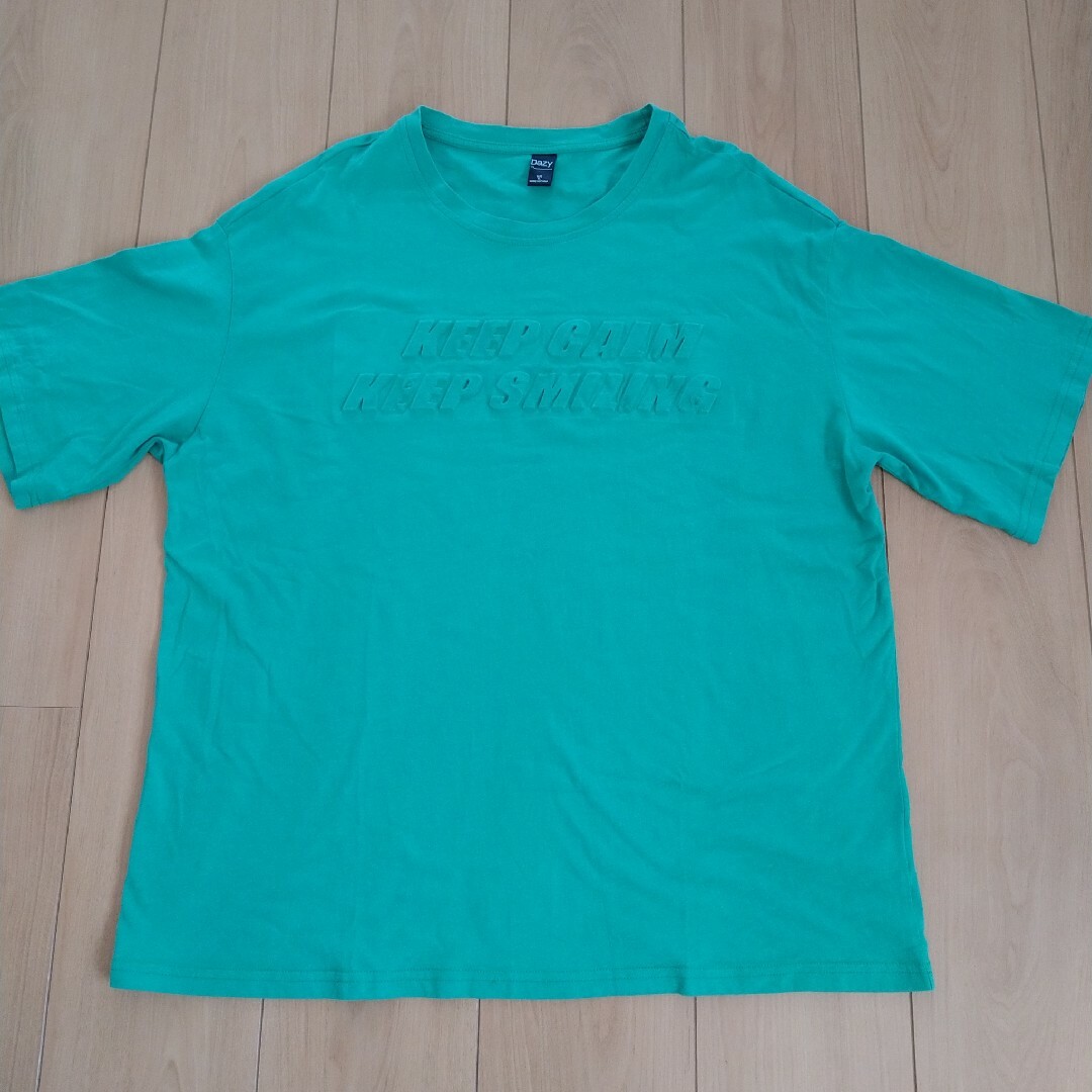 Dazy Tシャツ　ロゴ　グリーン　XL レディースのトップス(Tシャツ(半袖/袖なし))の商品写真