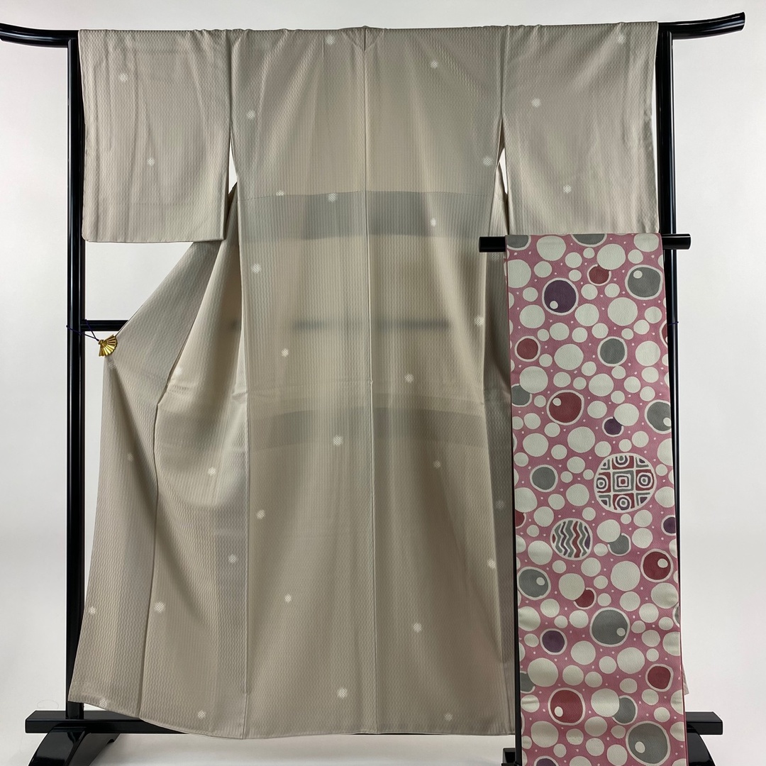 小紋 身丈151cm 裄丈64cm 正絹 美品 秀品 【中古】 レディースの水着/浴衣(着物)の商品写真