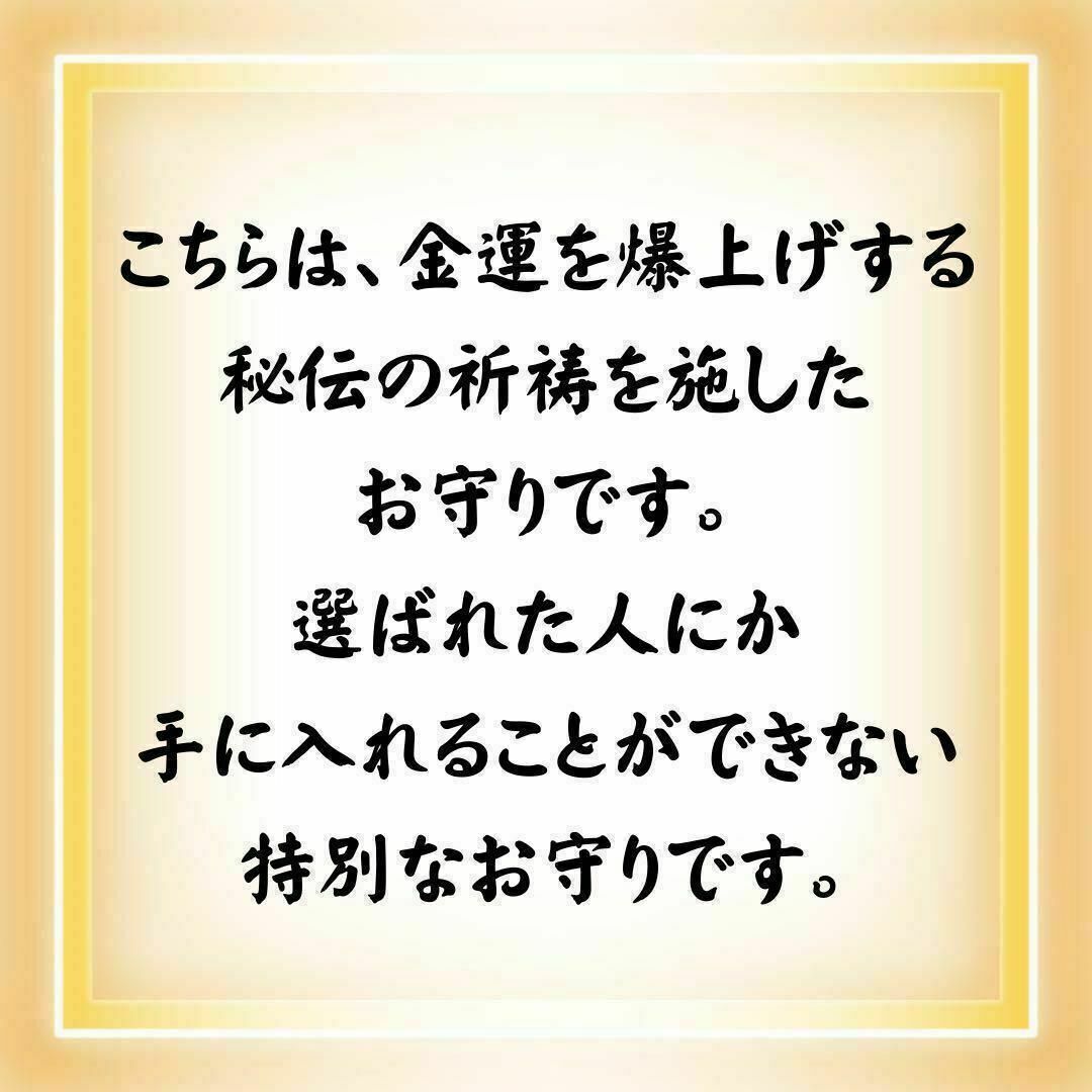 【12時間限定価格】金運最強御守り 臨時収入宝くじ高額当選強力効果あり その他のその他(その他)の商品写真