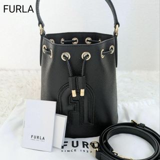 フルラ(Furla)の未使用近✨フルラ クリオ 2way ショルダーバッグ 黒 アーチロゴ 現行 巾着(ショルダーバッグ)