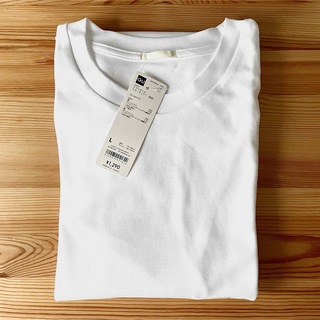 ジーユー(GU)のGU ジーユー ドライポンチクルーネックTシャツ　サイズL(Tシャツ/カットソー(七分/長袖))