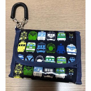 三つ折り財布　電車柄