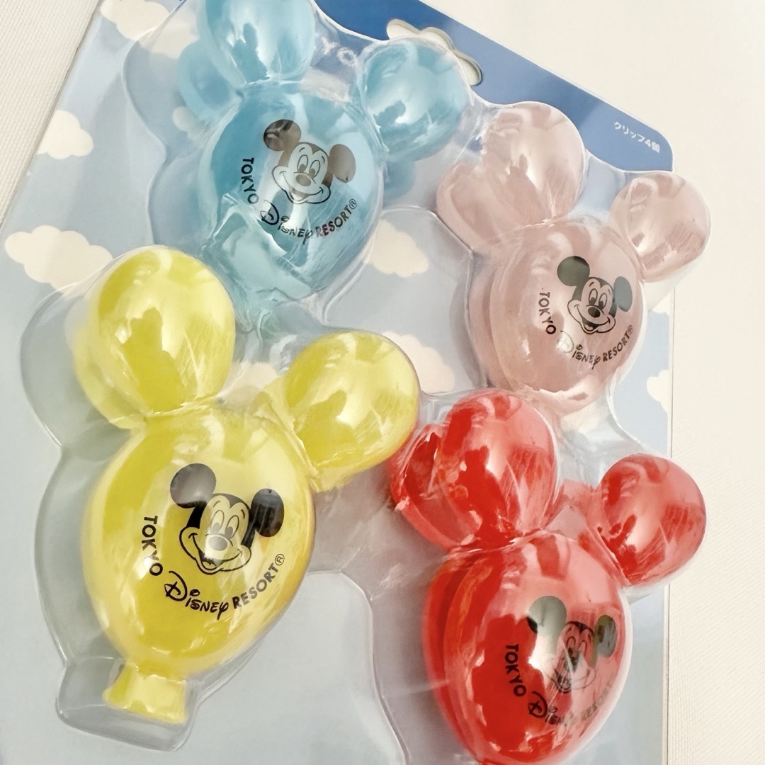 Disney(ディズニー)の<新品>ミッキー バルーン ダイカット クリップ4個 東京ディズニーリゾート エンタメ/ホビーのおもちゃ/ぬいぐるみ(キャラクターグッズ)の商品写真