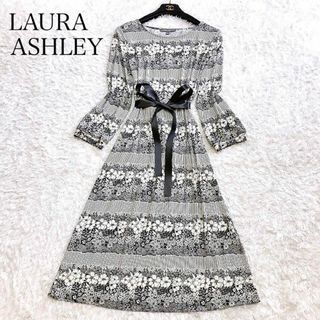 LAURA ASHLEY - ✨極美品꧁ローラアシュレイ꧂ロングワンピース　１１号　花柄　総柄　ボタニカル