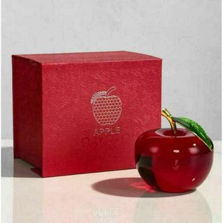 りんご　置物　アップル　林檎　箱付き　縁起物　インテリア　風水　赤　オブジェ(置物)