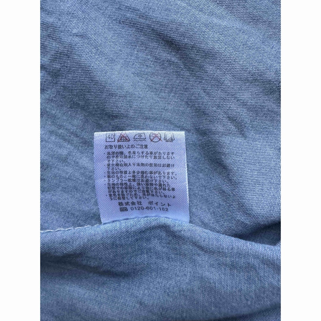 LOWRYS FARM(ローリーズファーム)のLAWRYS FARM デニムシャツ 半袖 綿100% L レディースのトップス(シャツ/ブラウス(半袖/袖なし))の商品写真