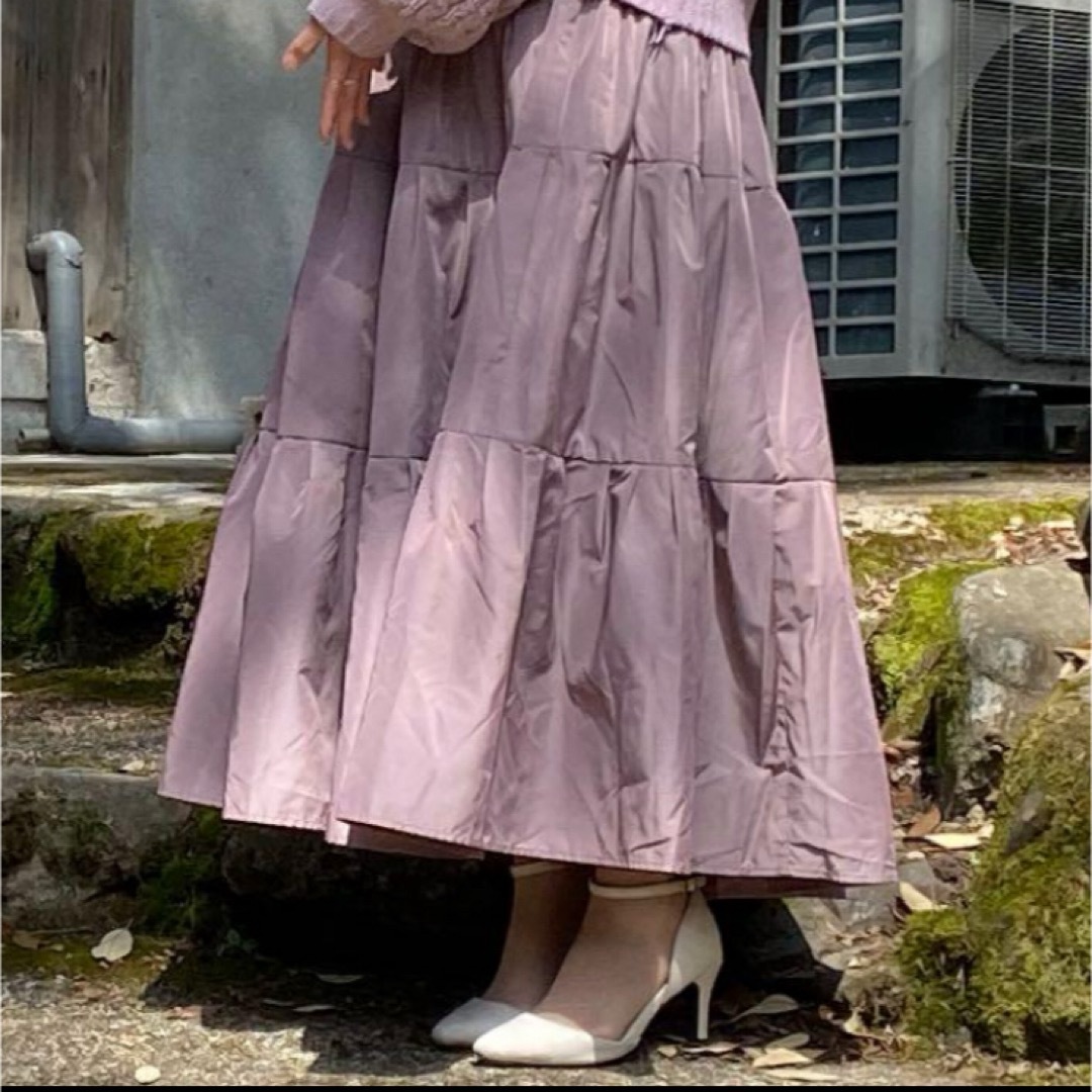 JUSGLITTY(ジャスグリッティー)のJUSGLITTY ロング タックプリーツスカート レディースのスカート(ロングスカート)の商品写真