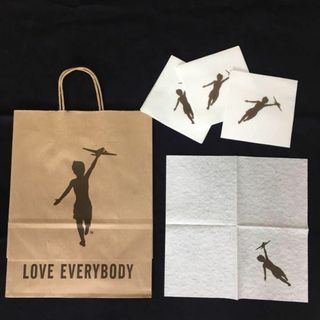 ラブエブリバディ LOVE EVERYBODY ショップ袋 ナプキン セット(ショップ袋)