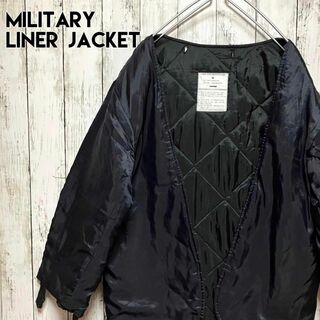 ミリタリー(MILITARY)のミリタリー ライナージャケットテックジャケット ブラック【515】(ミリタリージャケット)