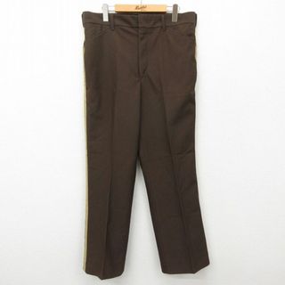 ラングラー(Wrangler)のW36★古着 ラングラー Wrangler スラックス パンツ メンズ 80年代 80s タロン USA製 茶他 ブラウン 24may20 中古 ボトムス ロング(ワークパンツ/カーゴパンツ)